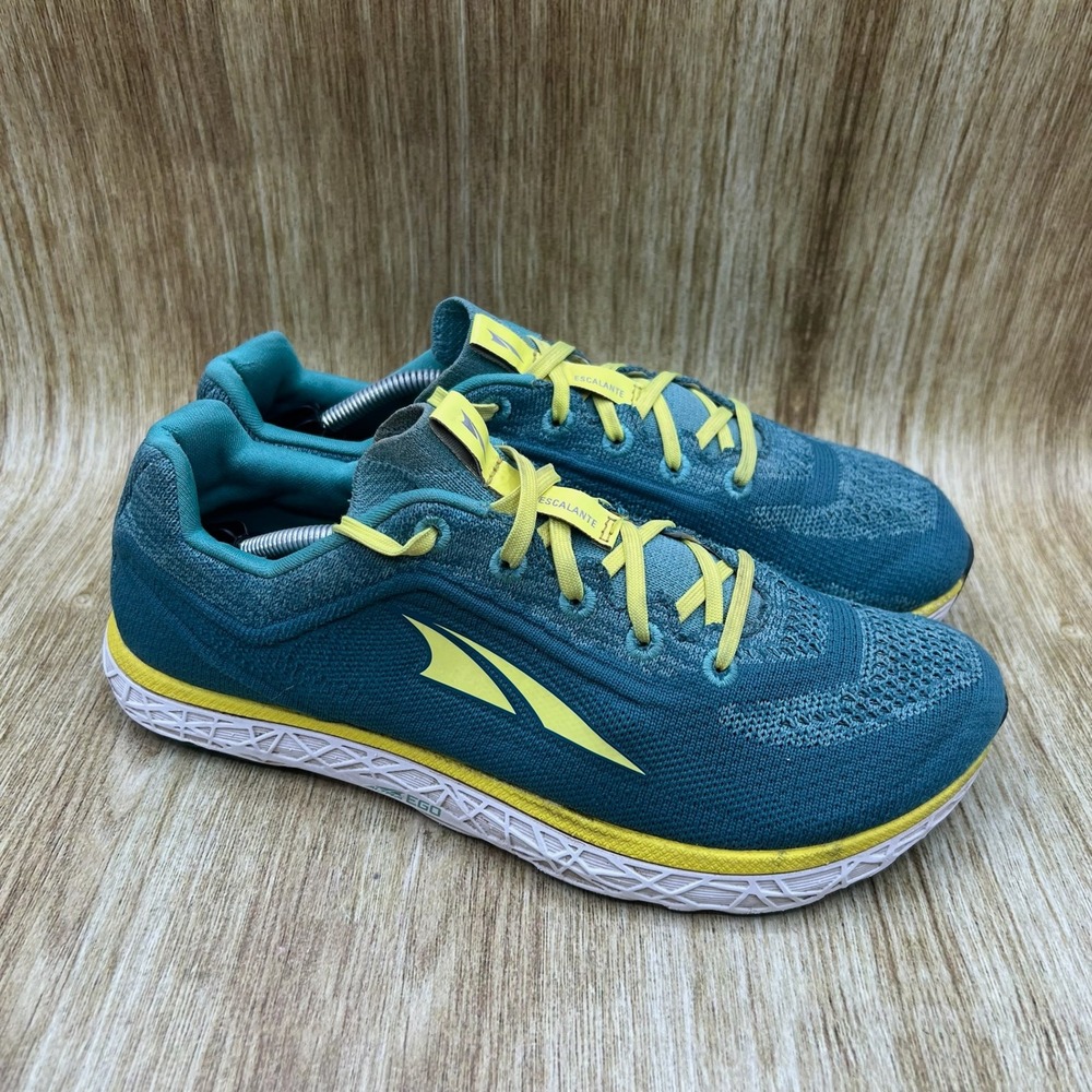 Altra Escalante 2.5 Running Shoes Women's Size 9.5 Teal Yellow Knit AL0A4VR3302